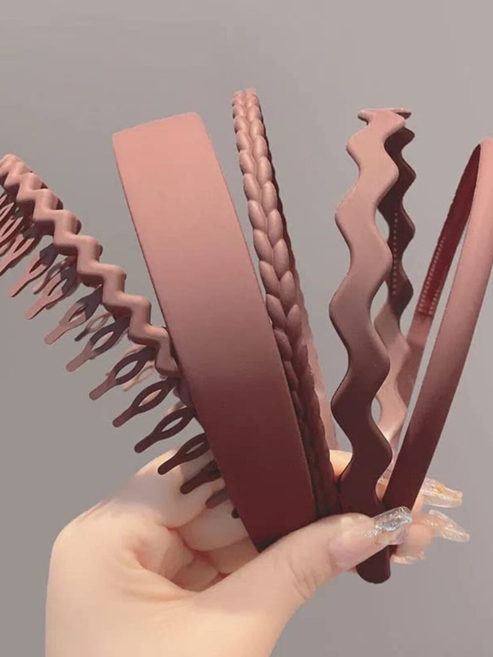 5PCS Non Slip Plastic Headbands for Women and Girls Wide Head Bands with Teeth